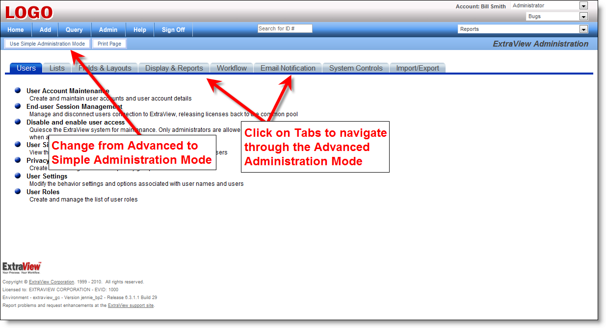Administration | ExtraView Tours
